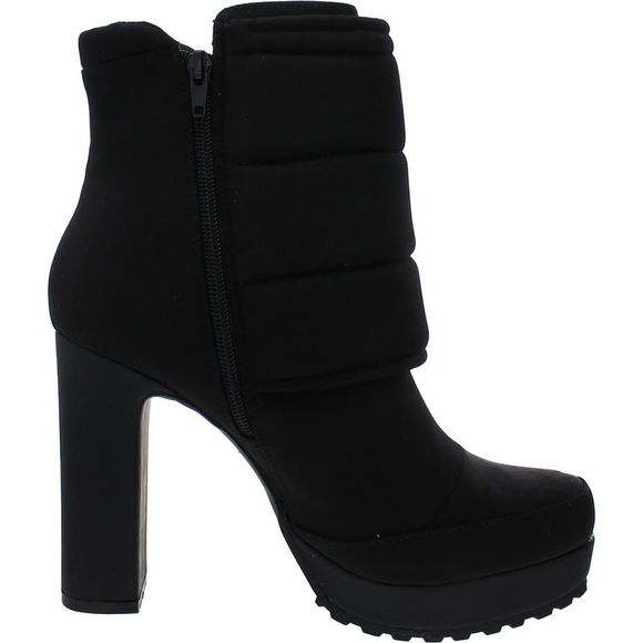 Thalia Sodi Womens Charlie  Black Nylon Heel Winter & Snow Boots Shoes NWT - Picture 2 of 3